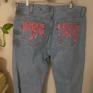 George Jeans With Flames